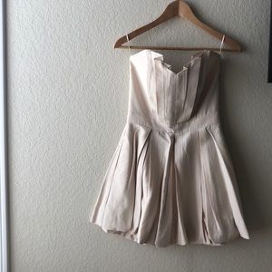 Strapless white dress